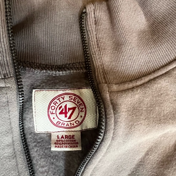 Men’s large 47 Brand Cleveland Browns quarter zip pullover - Picture 3 of 4